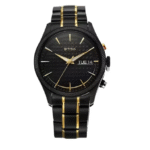 Titan Regalia Opulent Quartz Analog with Day and Date Black Dial Two Toned Stainless Steel Strap Watch for Men (1805KM10)