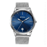 Titan ELMNT 1806SM04 Blue Dial Analog Stainless Steel Strap Watch for Men