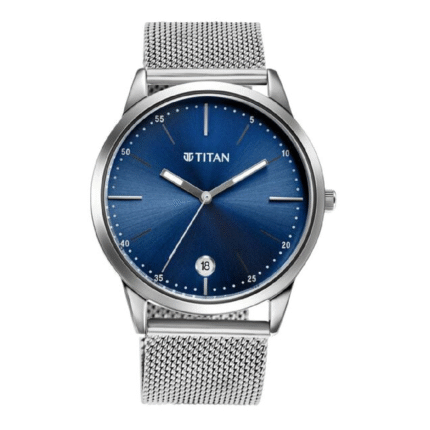 Titan ELMNT 1806SM04 Blue Dial Analog Stainless Steel Strap Watch for Men
