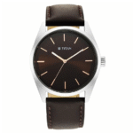 Titan Workwear Brown Dial Analog Leather Strap Watch (1866SL02)