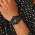 Titan Karishma Quartz Analog with Day & Date Black Dial Black Stainless Steel Strap Watch for Men - NT1824NM01 - Image 6