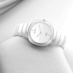 Titan Edge Squircle Quartz Analog White Dial White Ceramic Strap Unisex Watch - NT1841QC03 - Image 4