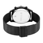 Titan Neo Black & Gold Quartz Analog with Day and Date Black Dial Stainless Steel Strap Watch for Men 1805NM05 - Image 5